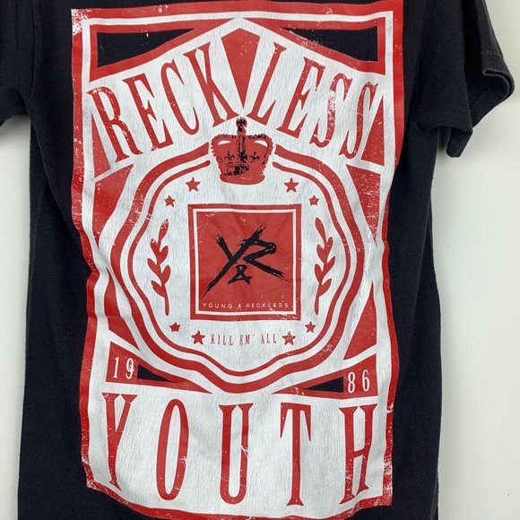 YOUNG & RECKLESS ‘Kill Em All’  Logo Graphic Tee Sz S - Picture 4 of 7